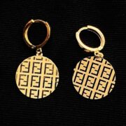 نیم ست طلا 18 عیار زنانه مدل فندی اف اف - Image 5