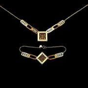 نیم ست طلا 18 عیار زنانه مدل جیوانچی