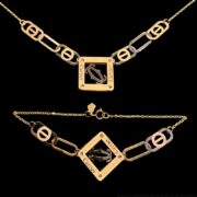 نیم ست طلا 18 عیار زنانه مدل کارتیر - Image 2