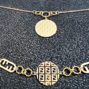 نیم ست طلا 18 عیار زنانه مدل فندی 2 اف - Image 5