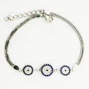 دستبند نقره 925 عیار مدل چشم نظر H - Image 4