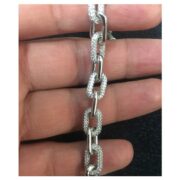 دستبند نقره 925 عیار مدل کارتی نگین دار Y - Image 4