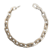 دستبند نقره 925 عیار مدل کارتی نگین دار Y - Image 5