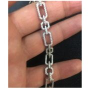 دستبند نقره 925 عیار مدل زنجیره نگین دار Y - Image 7