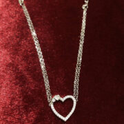 دستبند نقره 925 عیار مدل قلب نگین دار H - Image 3