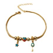 دستبند نقره 925 عیار مدل کلید و ستاره S - Image 2