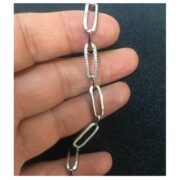 دستبند نقره 925 عیار مدل زنجیره بی جی نگین دار Y - Image 3