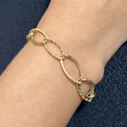 دستبند طلا 18 عیار زنانه گلد کد 4 - Image 3