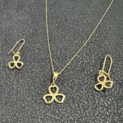 ست طلا 18 عیار زنانه مدل گلبرگ - Image 2