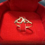 انگشتر طلا 18 عیار زنانه مدل سه قلب - Image 3