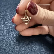 پلاک آویز زنانه طلای 18 عیار مدل فرشته S2-1 - Image 3