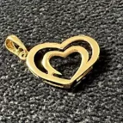 پلاک آویز زنانه طلای 18 عیار مدل قلب S2-2