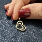 پلاک آویز زنانه طلای 18 عیار مدل قلب S2-2 - Image 2