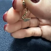 پلاک آویز زنانه طلای 18 عیار مدل قو کد S2-1 - Image 3