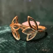 انگشتر طلا 18 عیار زنانه مدل گل کد 0012 - Image 3