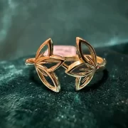 انگشتر طلا 18 عیار زنانه مدل گل کد 0012 - Image 2