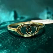 انگشتر طلا 18 عیار زنانه مدل دایره مینی - Image 3