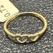 انگشتر طلا 18 عیار زنانه مدل قلب کد 003