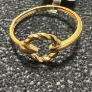 انگشتر طلا 18 عیار زنانه مدل طناب و تیر - Image 3