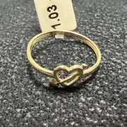 انگشتر طلا 18 عیار زنانه مدل قلب و تیر - Image 3