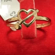 انگشتر طلا 18 عیار زنانه مدل قلب و تیر - Image 2