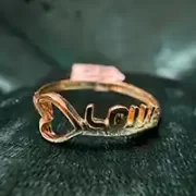 انگشتر طلا 18 عیار زنانه مدل قلب نوشته