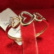 انگشتر طلا 18 عیار زنانه مدل قلب کد 44 - Image 2