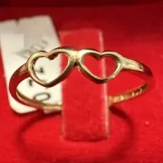 انگشتر طلا 18 عیار زنانه مدل قلب کد 003 - Image 2