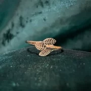 انگشتر طلا 18 عیار زنانه طلاکده مدل برگ سه - Image 3