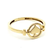 انگشتر طلا 18 عیار زنانه طلاکده مدل پی کی - Image 2