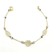 دستبند طلا 18 عیار زنانه طلاکده مدل گل کد 103