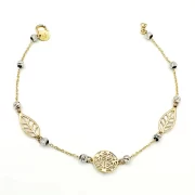 دستبند طلا 18 عیار زنانه طلاکده مدل گل کد 103 - Image 2