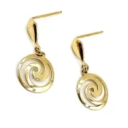 گوشواره طلا 18 عیار زنانه مدل دایره پیچ