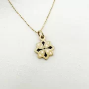 گردنبند طلا ۱۸ عیار طلاکده مدل گل کد 110