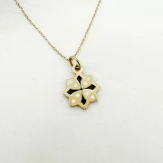 گردنبند طلا ۱۸ عیار طلاکده مدل گل کد 110 - Image 2