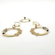 ست طلا 18 عیار زنانه طلاکده مدل دایره و گل - Image 4