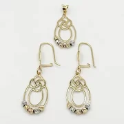 ست طلا 18 عیار زنانه طلاکده مدل بیضی