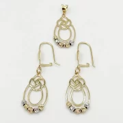 ست طلا 18 عیار زنانه طلاکده مدل بیضی - Image 3