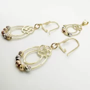 ست طلا 18 عیار زنانه طلاکده مدل بیضی - Image 2