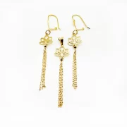 ست طلا 18 عیار زنانه طلاکده مدل گلبرگ آویز - Image 2