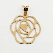 پلاک آویز طلا 18 عیار طلاکده مدل گل بهار - Image 2