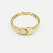 انگشتر طلا 18 عیار زنانه طلاکده مدل قلب سه - Image 2