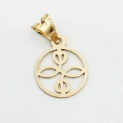 پلاک آویز طلا 18 عیار طلاکده مدل قاب گل - Image 2