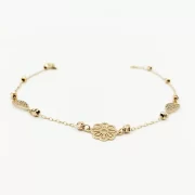 دستبند طلا 18 عیار زنانه طلاکده مدل گل سنتی - Image 2