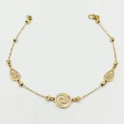 دستبند طلا 18 عیار زنانه طلاکده مدل دایره مینیمال