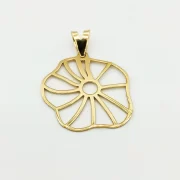 پلاک آویز طلا 18 عیار طلاکده مدل برگ مینیمال - Image 2