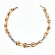 دستبند طلا 18 عیار طلاکده مدل دایره دایره