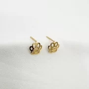 گوشواره طلا 18 عیار زنانه طلاکده مدل پنجه و قلب