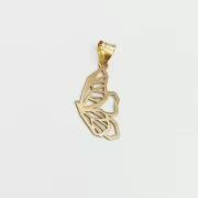 پلاک آویز طلا 18 عیار طلاکده مدل پروانه مینیمال - Image 2