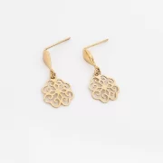 گوشواره طلا 18 عیار زنانه طلاکده مدل گل مینی